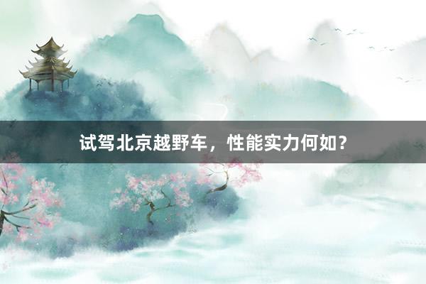 试驾北京越野车，性能实力何如？