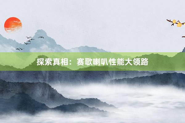 探索真相：赛歌喇叭性能大领路